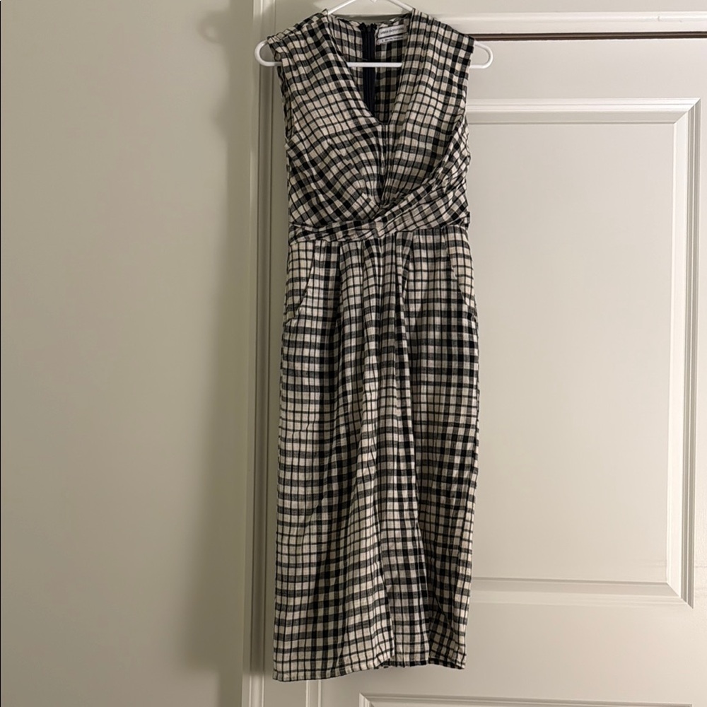 Urban Outfitters Black and White Plaid Jumpsuit